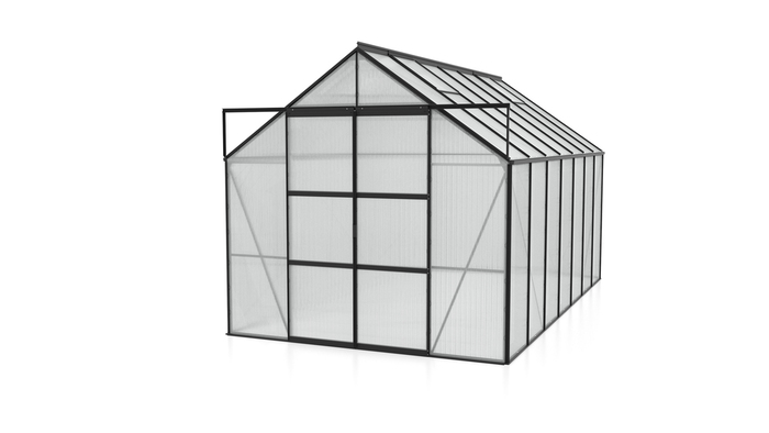 Växthus Uranus 11500 Svart Poly Sockel 11,5 m² Vitavia